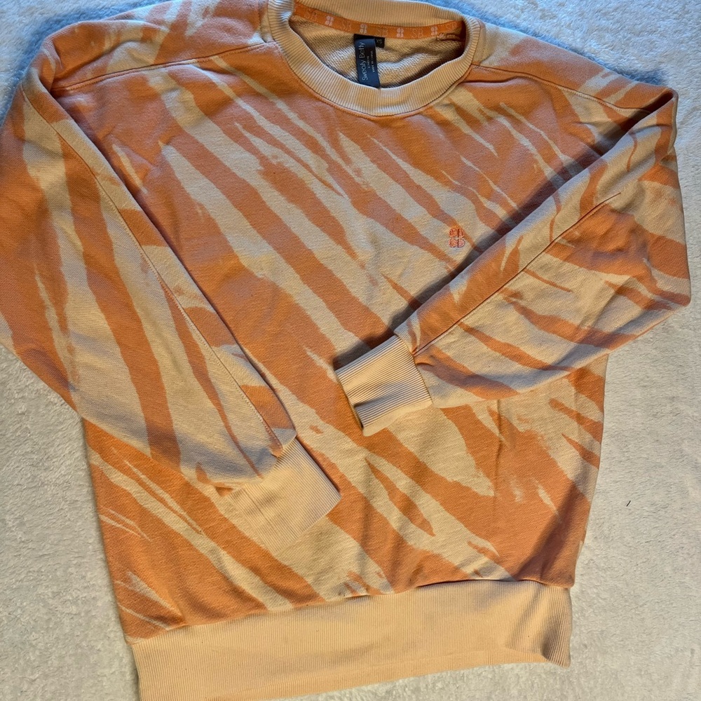 Sweaty Betty Women’s XS Orange Cream Tie Dye Crewneck Sweatshirt